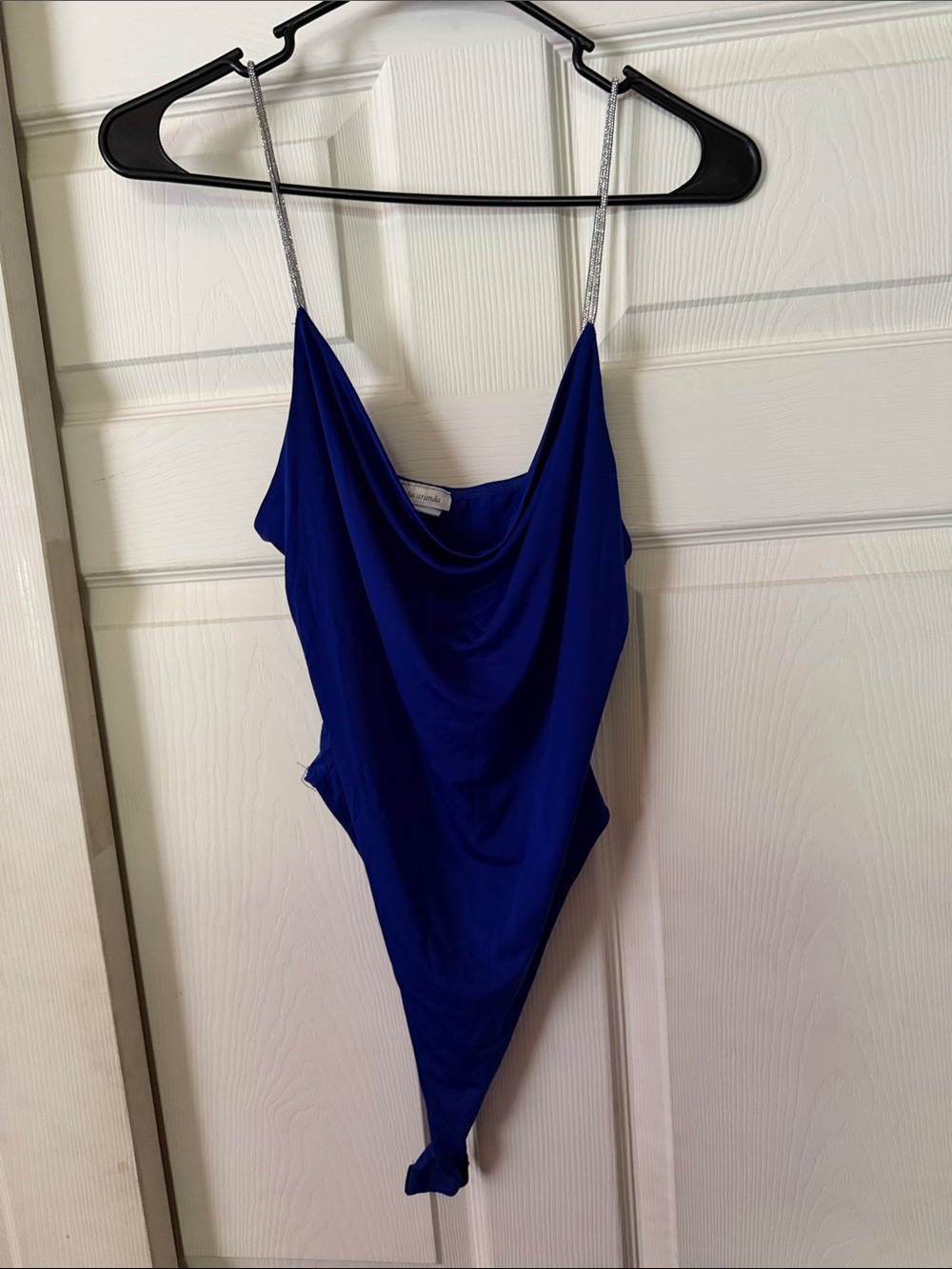 Bodysuit with Sparkle Straps - Royal Blue